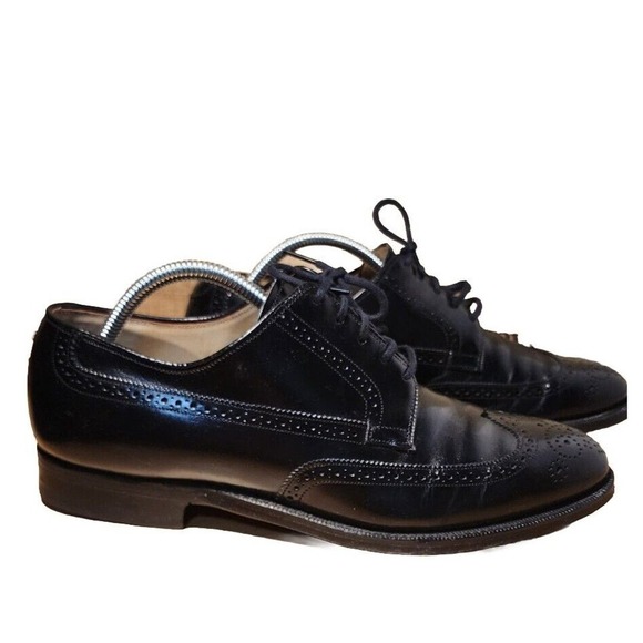 Johnston Murphy Black Wingtip Oxford Shoes Mens Size 10 B main image 7